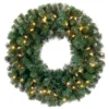24" Pre-Lit Deluxe Windsor Pine Artificial Christmas Wreath - Clear Lights