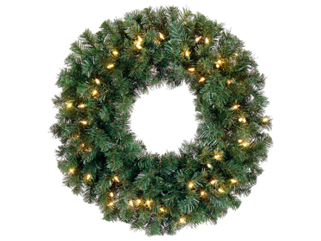 24" Pre-Lit Deluxe Windsor Pine Artificial Christmas Wreath - Clear Lights 3 24" Pre-Lit Deluxe Windsor Pine Artificial Christmas Wreath - Clear Lights