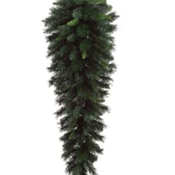 60" Large Artificial Green Pine Christmas Teardrop Swag - Unlit