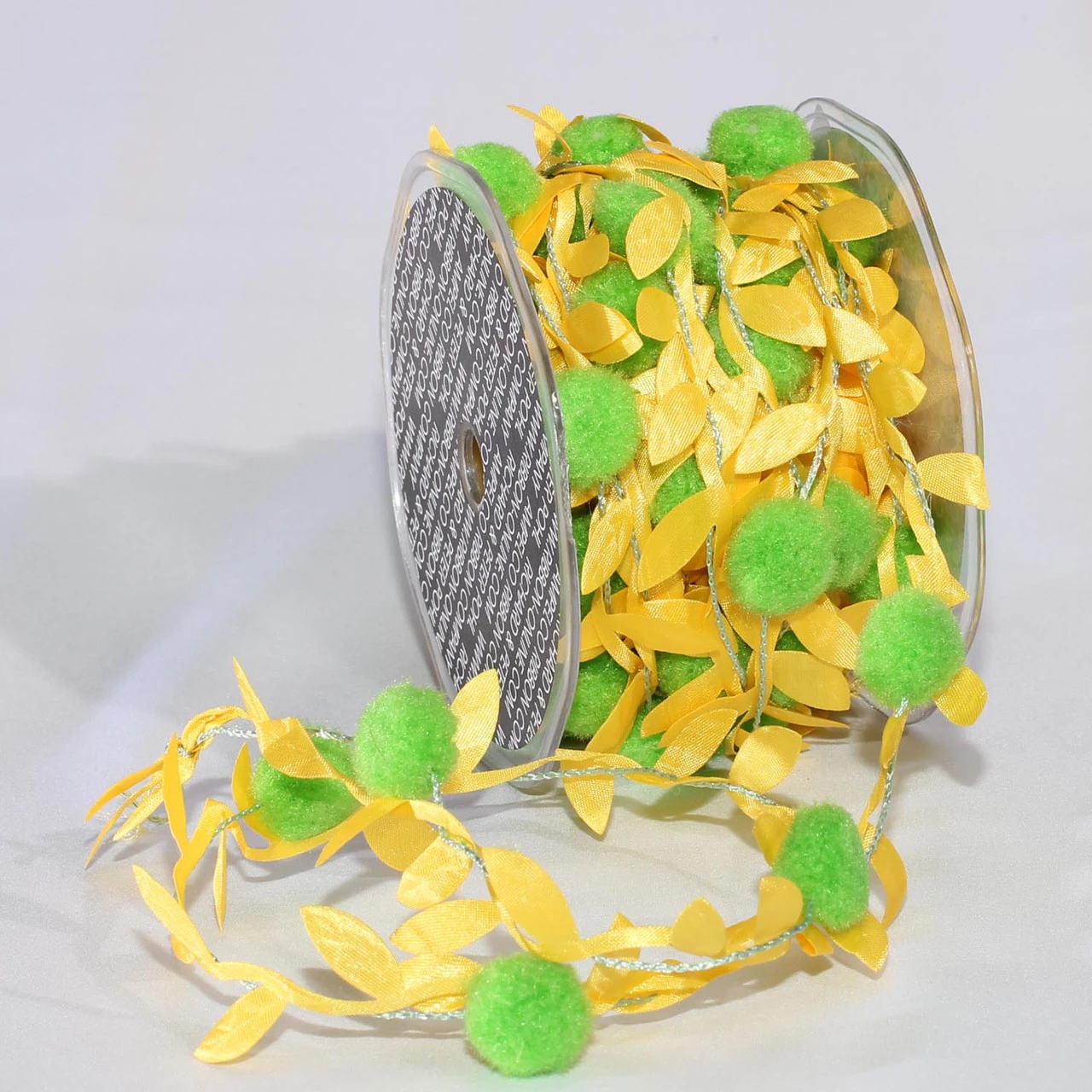 Yellow Leaves With Green Pom Poms Party Garland 0.75" X 22 Yards 3 Yellow Leaves With Green Pom Poms Party Garland 0.75" X 22 Yards