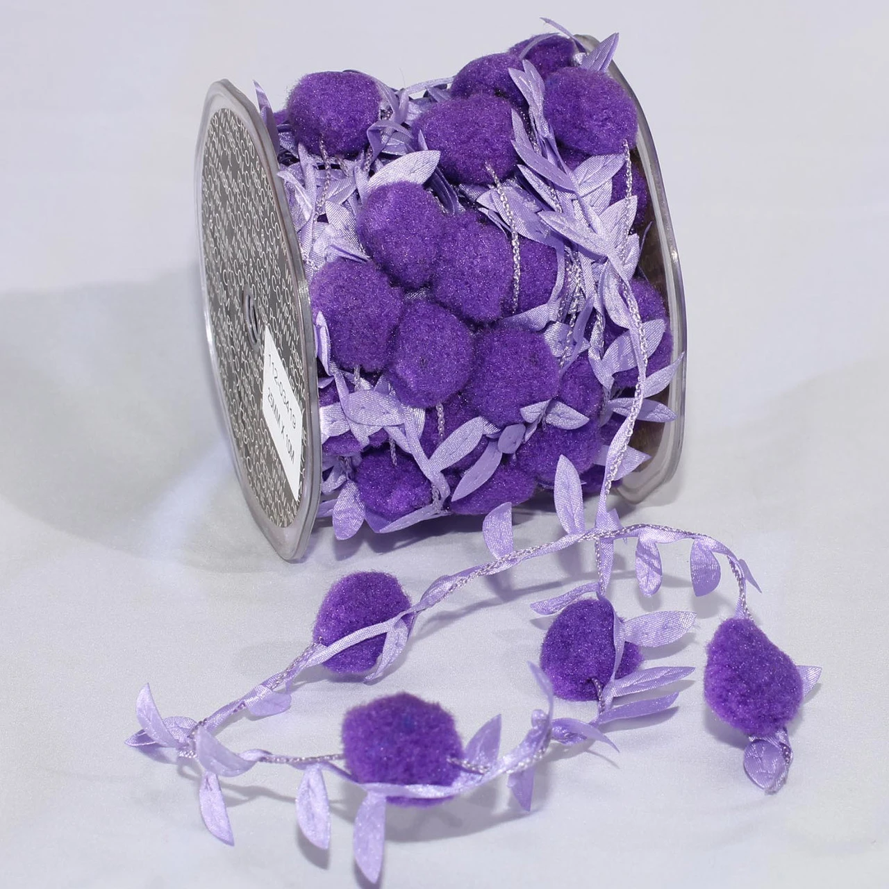 Purple Leaves With Balls Party Garland 0.75" X 22 Yards 3 Purple Leaves With Balls Party Garland 0.75" X 22 Yards