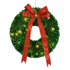 Pre-Lit Glittered Leaves Artificial Christmas Wreath - 28-Inch, Clear Lights 7 Pre-Lit Glittered Leaves Artificial Christmas Wreath - 28-Inch, Clear Lights -Noel Twinkle Shop 18 31914gra 28 46675.1667536313
