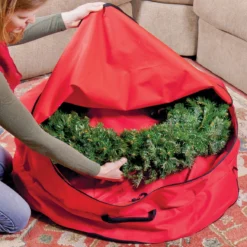 2 In 1 Red Zip Up Christmas Garland And Wreath Storage Bag -Noel Twinkle Shop 182236 wreath20bag20dual lifestyle 92608.1667578921