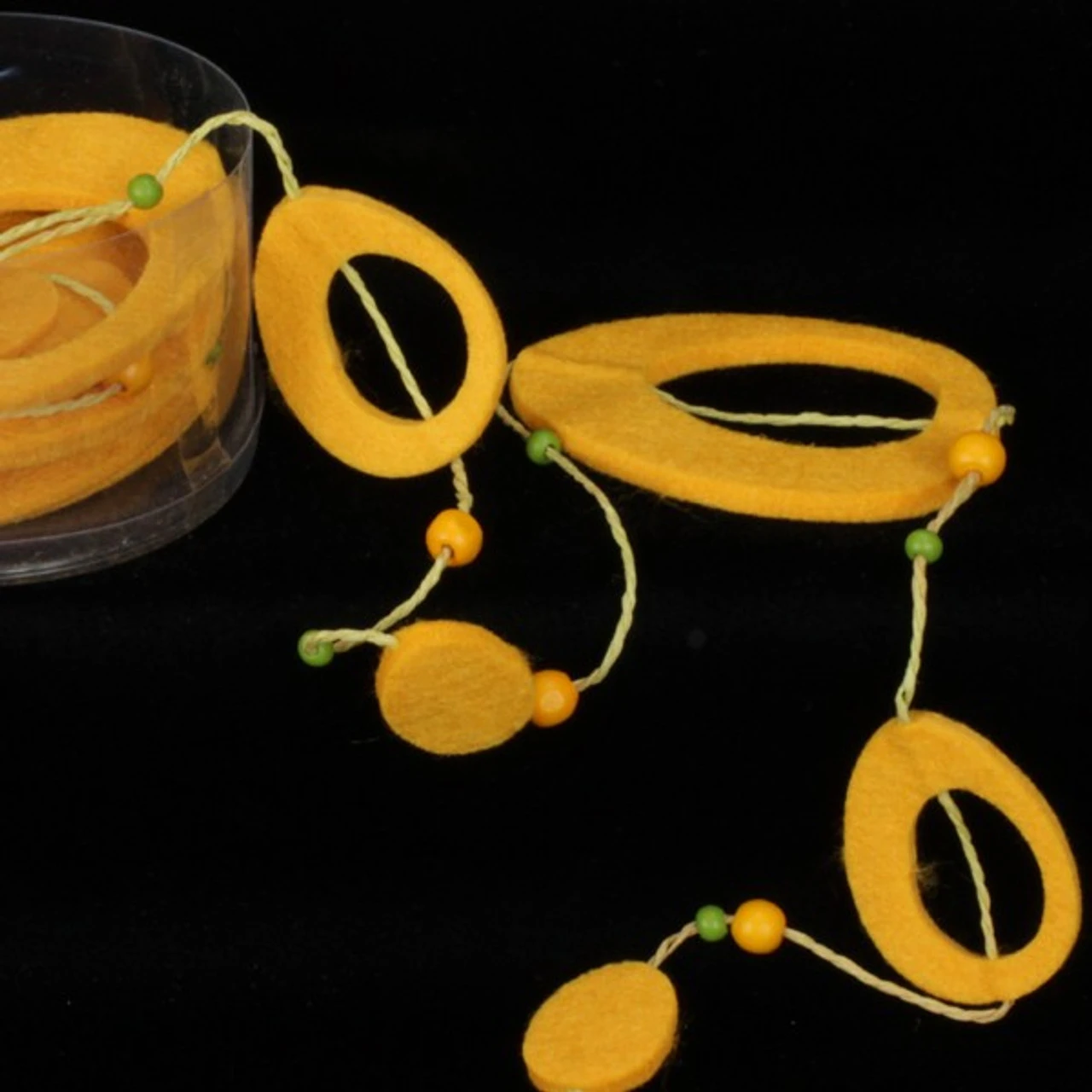 Dijon Yellow Fuzzy Felt Flower Garland 59" X 19.8 Yards 3 Dijon Yellow Fuzzy Felt Flower Garland 59" X 19.8 Yards