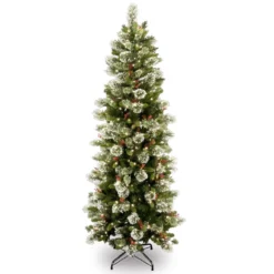 7.5 Ft. Wintry Pine(R) Slim Tree With Clear Lights