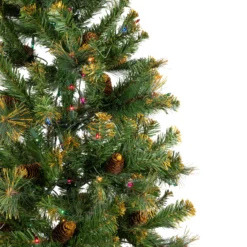4.5' Pre-Lit Yorkville Pine Pencil Artificial Christmas Tree - Multicolored Lights 7 4.5' Pre-Lit Yorkville Pine Pencil Artificial Christmas Tree - Multicolored Lights -Noel Twinkle Shop 4.527202 31261.1684870404