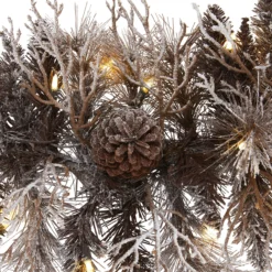 6' X 12" Pre-Lit Flocked Pine Cones Artificial Christmas Garland, Clear LED Lights 9 6' X 12" Pre-Lit Flocked Pine Cones Artificial Christmas Garland, Clear LED Lights -Noel Twinkle Shop 4461 3 81844.1681814443