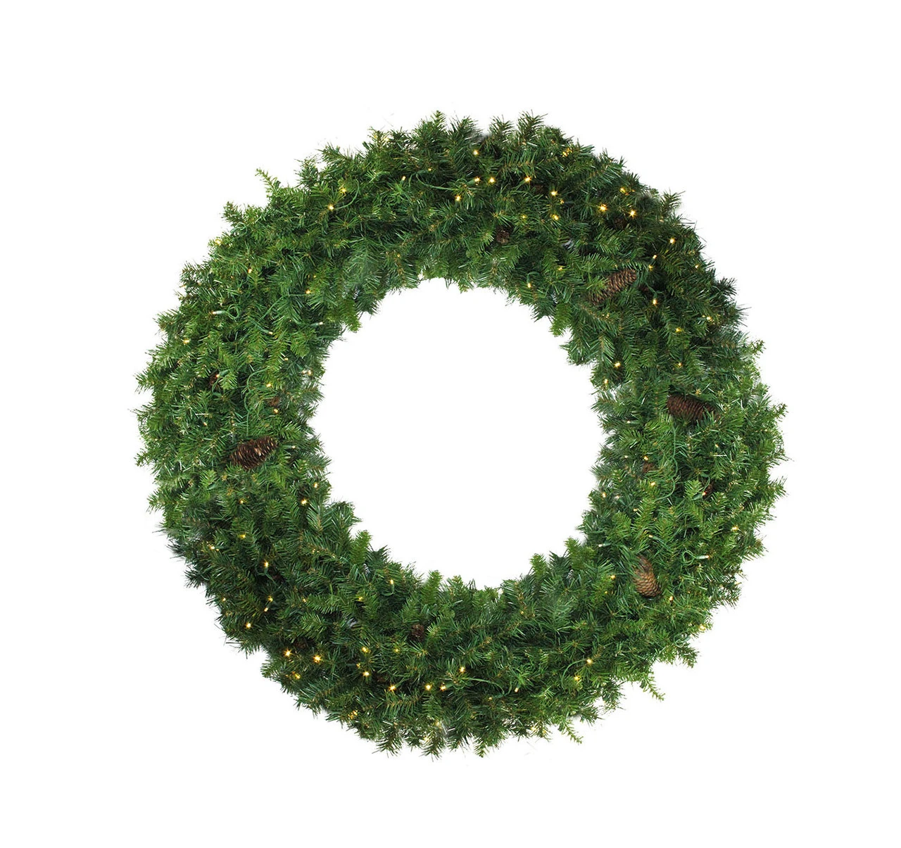Pre-Lit Dakota Red Pine Artificial Commercial Christmas Wreath, 72-Inch, Clear Dura Lights 3 Pre-Lit Dakota Red Pine Artificial Commercial Christmas Wreath, 72-Inch, Clear Dura Lights