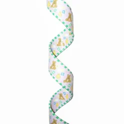 3' X 1" White And Blue Twisted Christmas Garland - Unlit