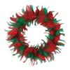 Pack Of 6 Red And Green Christmas Decorative Party Feather Wreath 8" -Noel Twinkle Shop 6jc8g5fvrt0euna1lexio5tpdwts6zh8 23136.1667599584