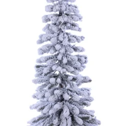 4' Unlit Slim Flocked Winter Alpine Artificial Christmas Tree