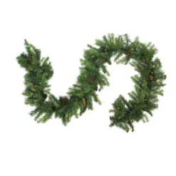 9' X 16" Pre-Lit Dakota Red Pine Artificial Christmas Garland - Warm White LED Lights
