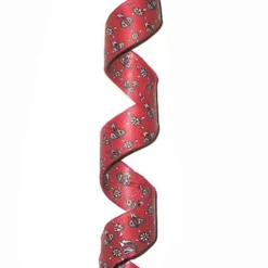 3' Red And Black Twisted Bandana Paisley Christmas Garland - Unlit