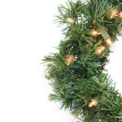 10" Pre-Lit Deluxe Windsor Pine Artificial Christmas Wreath, Clear Lights -Noel Twinkle Shop allstateyww810 grb 24834.1667662937