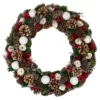Frosted Pine Cone And Rose Artificial Christmas Wreath - 19-Inch, Unlit -Noel Twinkle Shop apirrfnxu 48602.1604602109