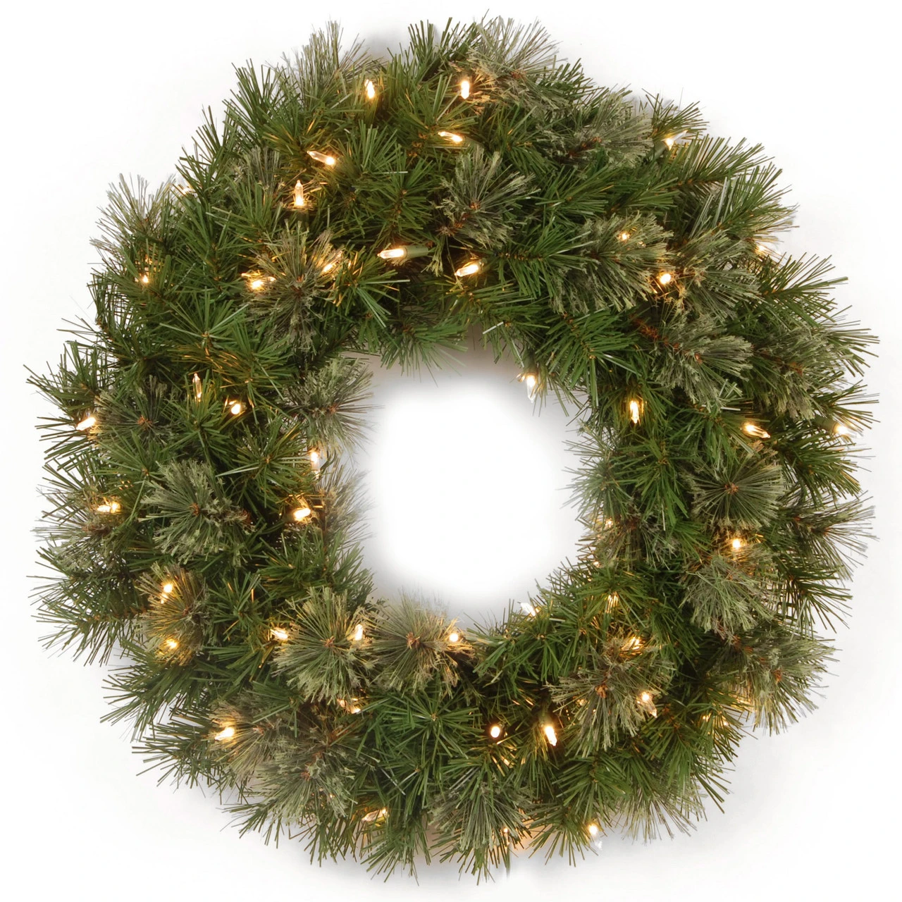 24" Atlanta Spruce Artificial Christmas Wreath - Clear Lights 3 24" Atlanta Spruce Artificial Christmas Wreath - Clear Lights