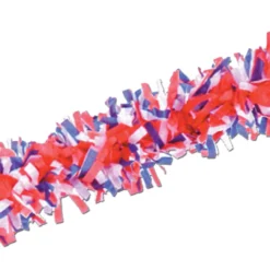 Club Pack Of 24 Red, White And Blue Festive Tissue Festooning Decorations 25'