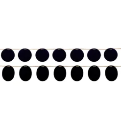 Set Of 2 Black Country Rustic Chalkboard And Jute Rope Novelty Christmas Garlands 6' - Unlit