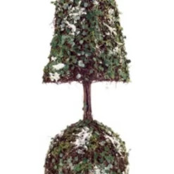 3.25' Green Potted Snow Covered Topiary Artificial Christmas Tree - Unlit