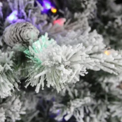 9' Pre-Lit Medium Flocked Victoria Pine Artificial Christmas Tree - Dual Color LED Lights -Noel Twinkle Shop d0unmbcqwzaifd1fzkhim9gifh9cyhgn 34019.1667536498