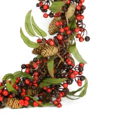 Red Berry And Pine Cone Artificial Christmas Wreath - 24-Inch, Unlit -Noel Twinkle Shop dakd1083b 67050.1667664518