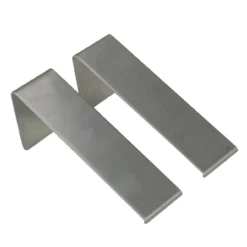 Set Of 2 Silver Outdoor Wreath Siding Hooks 4.25"