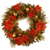 Pre-Lit Decorative Home Spun Artificial Christmas Wreath - 36-Inch, Clear Lights -Noel Twinkle Shop dc13 111l 36w 44706.1667616348