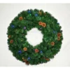 Pre-Lit Oregon Fir Artificial Christmas Wreath, 48-Inch, Warm White And Multi LED Lights -Noel Twinkle Shop dghh20ofw48 1 57096.1682081377