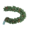 9' X 12" Pre-Lit Oregon Fir Artificial Christmas Garland, Warm White And Multi LED Lights