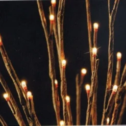 90ct Brown And Clear Willow Branch Floral Lights - Clear Lights