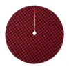 48" Red And Black Buffalo Checkered Round Christmas Tree Skirt -Noel Twinkle Shop dii camz10924 1 90421.1667656520
