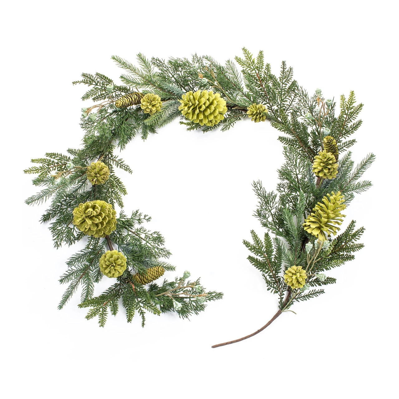 Set Of 2 Artificial Mixed Pine Garland With Pinecones 6' 4 Set Of 2 Artificial Mixed Pine Garland With Pinecones 6' - Image 2