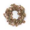 22" Brown, Beige, And Green Home Decoration And Gift Collections Polyester Eucalyptus Wreath