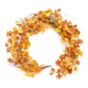 Set Of 2 Orange And Brown Ginkgo Leaf Fall Harvest Garlands 5' X 4.5"