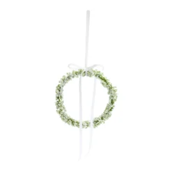 Set Of 6 Green Frosted Mixed Berry Christmas Wreath 7"