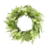 Green And White Mixed Foliage Spring Floral Wreath, 27.5-Inch 2 Green And White Mixed Foliage Spring Floral Wreath, 27.5-Inch -Noel Twinkle Shop dmel 85459ds 1 95855.1680628369