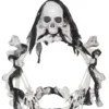 Pre-Lit White And Black Bone Halloween Wreath - 16.5-Inch -Noel Twinkle Shop dmor ss72884 14464.1678878537