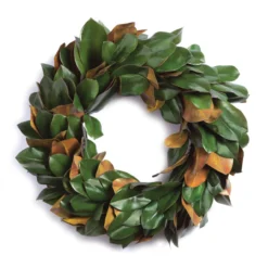 Magnolia Leaf Artificial Christmas Wreath - 24-Inch, Unlit