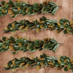 6' X 5" Green And Yellow Magnolia Artificial Leaf Garland - Unlit -Noel Twinkle Shop dnapa di1271 2 11143.1686180933
