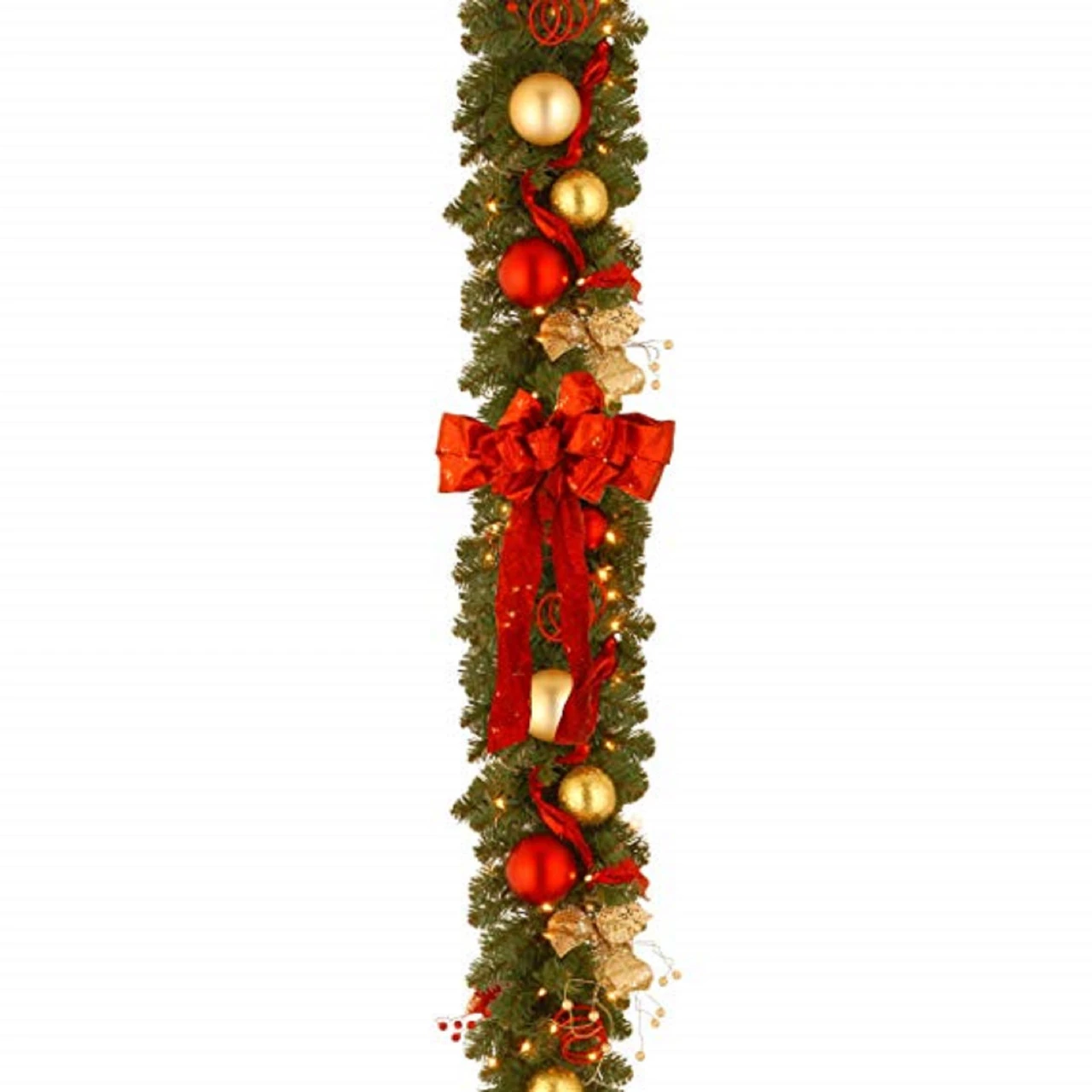 9' X 12" Pre-Lit Decorative Collection Artificial Christmas Garland - Clear Lights 3 9' X 12" Pre-Lit Decorative Collection Artificial Christmas Garland - Clear Lights