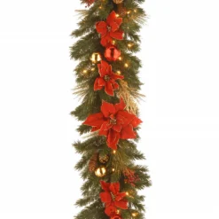9' X 12" Pre-Lit Decorative Home Spun Artificial Christmas Garland - Clear Lights