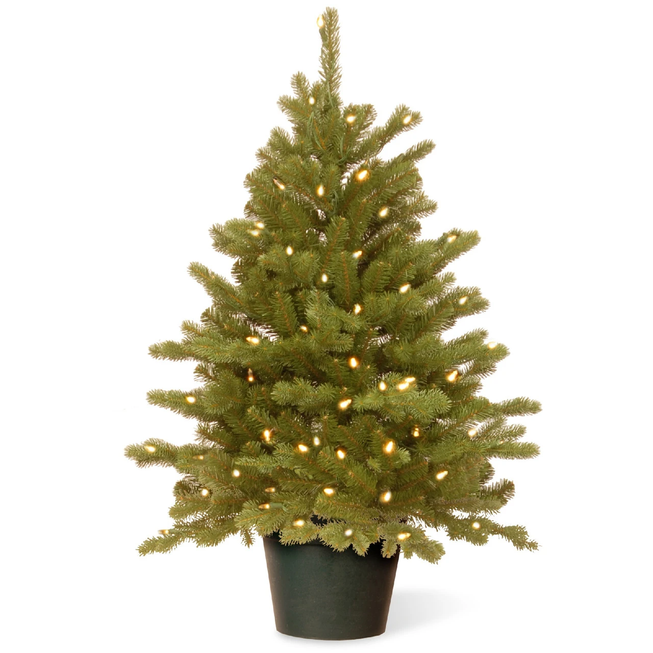 3' Pre-lit Potted Hampton Spruce Artificial Christmas Tree – Clear Lights 3 3' Pre-lit Potted Hampton Spruce Artificial Christmas Tree – Clear Lights