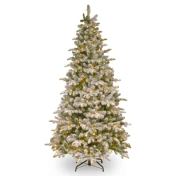 7.5’ Pre-Lit Snowy Everest Fir Artificial Christmas Tree - Clear Lights
