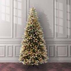 7.5 Ft. Dunhill(R) Fir Slim Tree With Clear Lights -Noel Twinkle Shop dnat duf 301 75 2 07809.1667656548