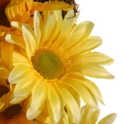 19" Unlit Garden Accents Yellow Cosmos Artificial Christmas Wreath 9 19" Unlit Garden Accents Yellow Cosmos Artificial Christmas Wreath -Noel Twinkle Shop dnat gac30 19wy 3 73188.1667536269