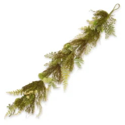 45" Unlit Garden Accents Fern And Lavender Artificial Garland