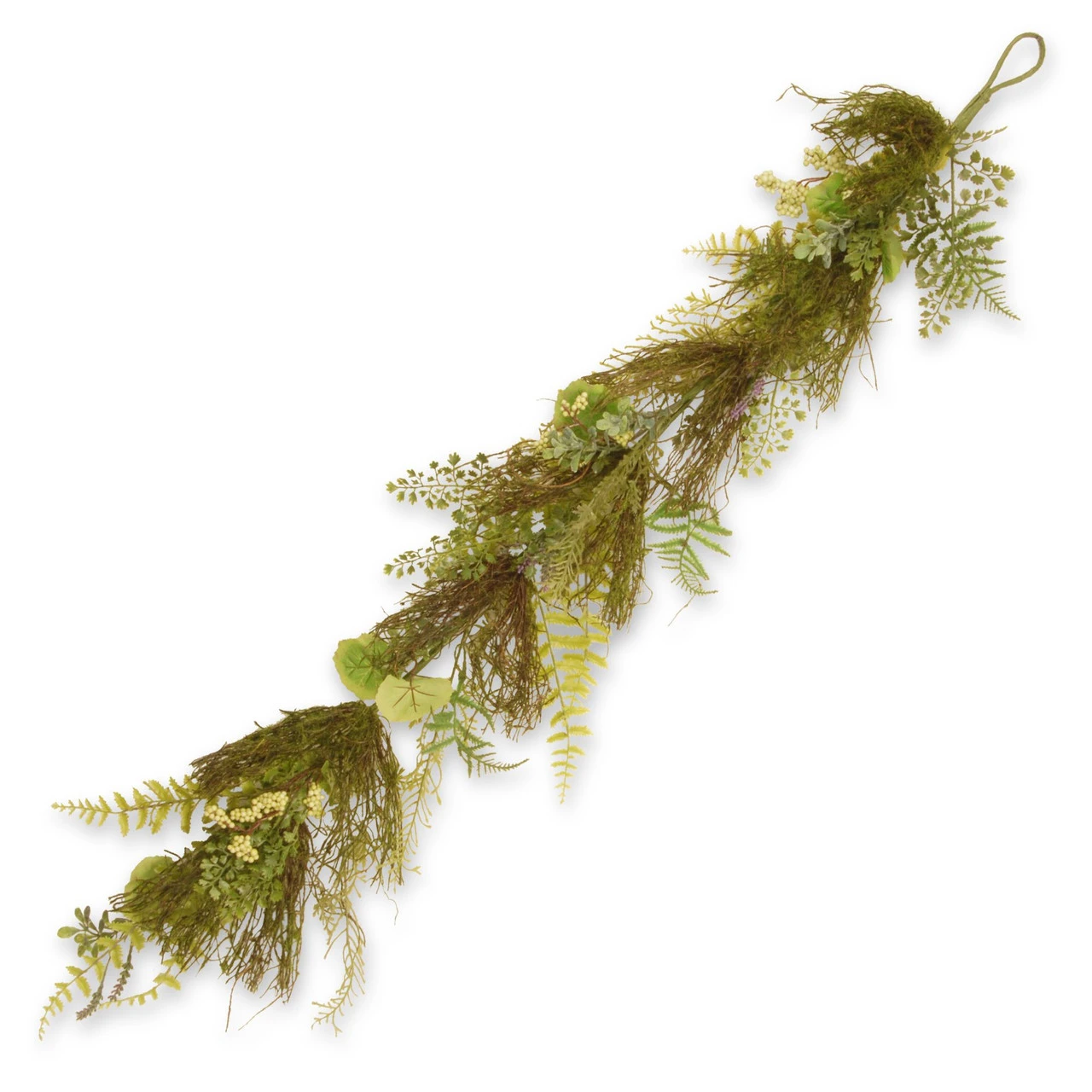45" Unlit Garden Accents Fern And Lavender Artificial Garland 3 45" Unlit Garden Accents Fern And Lavender Artificial Garland