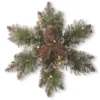 14" Pre-Lit Pine Snowflake Battery Operated Artificial Wreath - Warm White LED Lights -Noel Twinkle Shop dnat gb1 300l 14sb 1 1 60679.1667570060