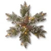 18" Pre-Lit Pine Snowflake Battery Operated Artificial Wreath - Warm White LED Lights -Noel Twinkle Shop dnat gb1 300l 18sb 1 1 90357.1667656840