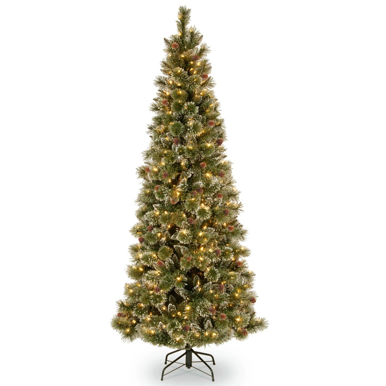 7.5’ Pre-Lit Glittery Pine Christmas Tree – Clear Lights 3 7.5’ Pre-Lit Glittery Pine Christmas Tree – Clear Lights